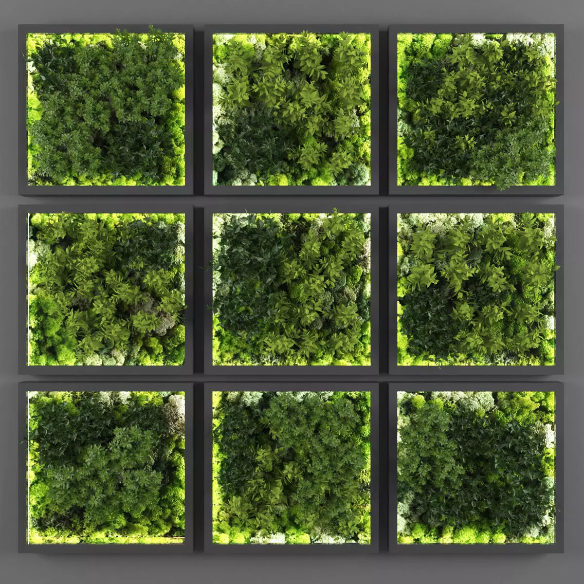 Vertical garden 150 Low-poly 3D model_0