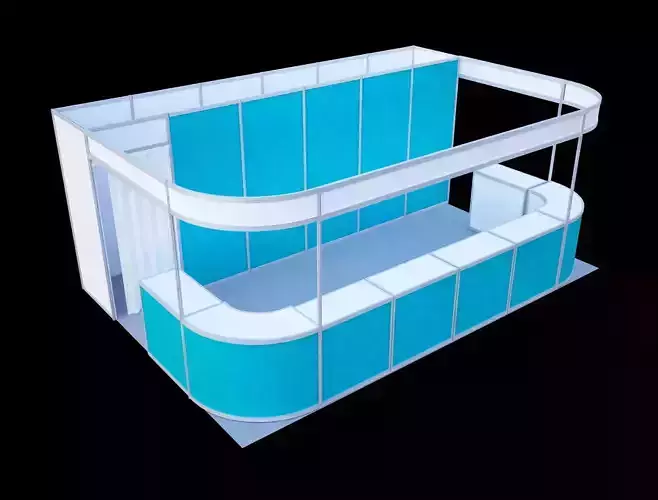 Exhibition stand 6x4 3D model