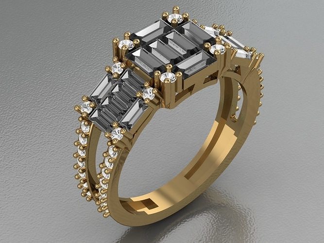 Engagement Ring 01 3D print model