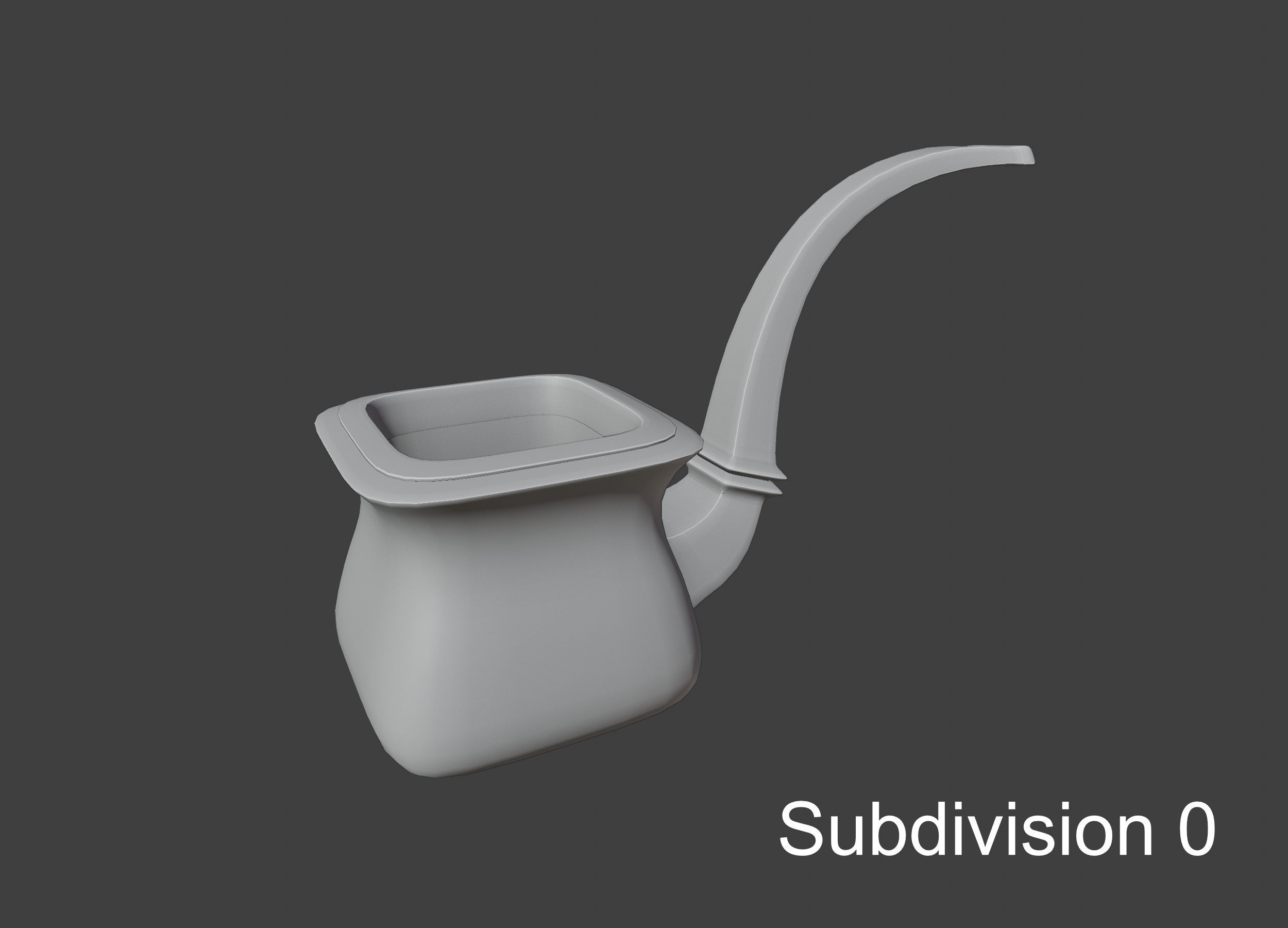 Vintage wooden tobacco pipe smoking 3D model_8