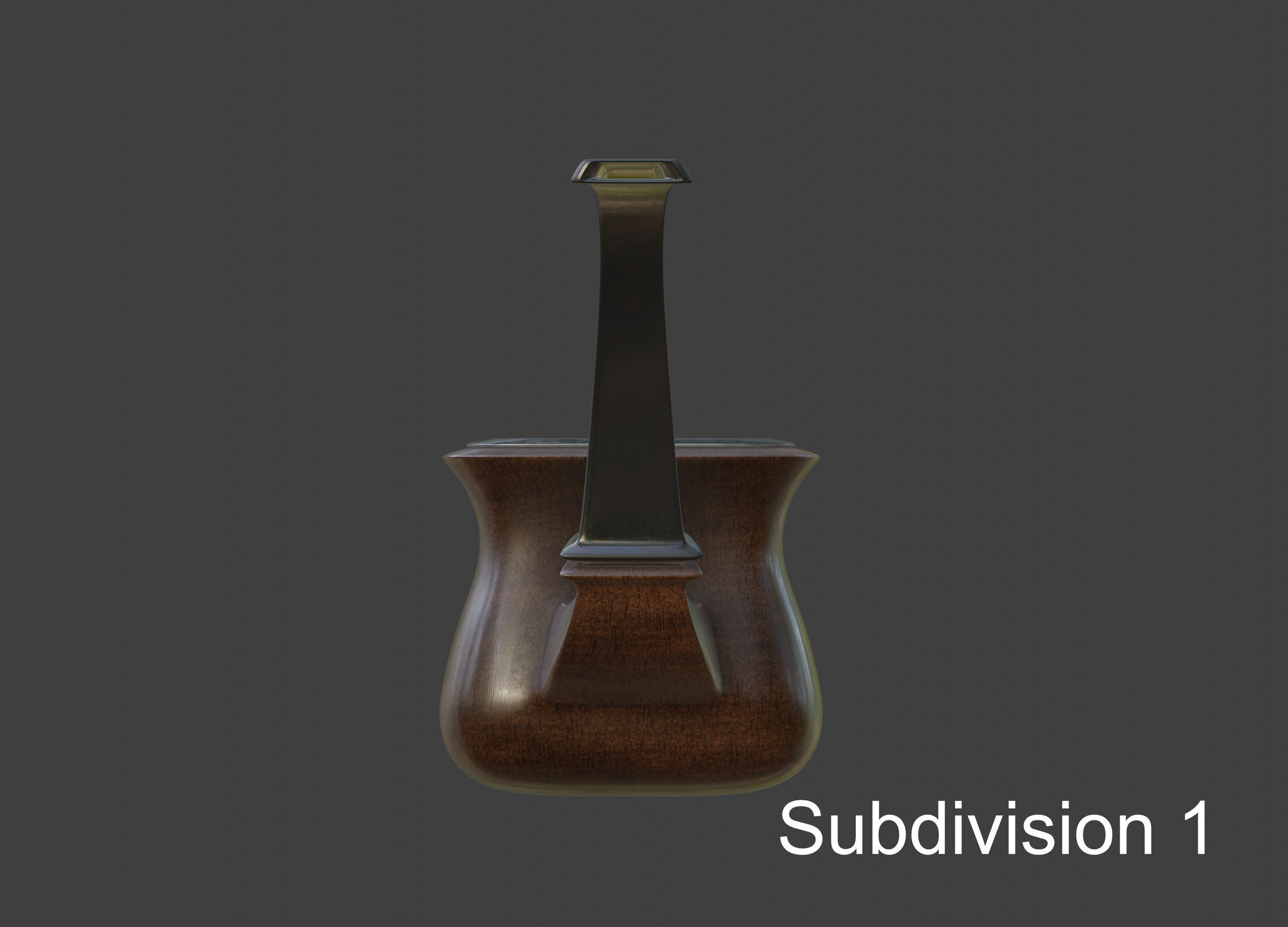 Vintage wooden tobacco pipe smoking 3D model_31