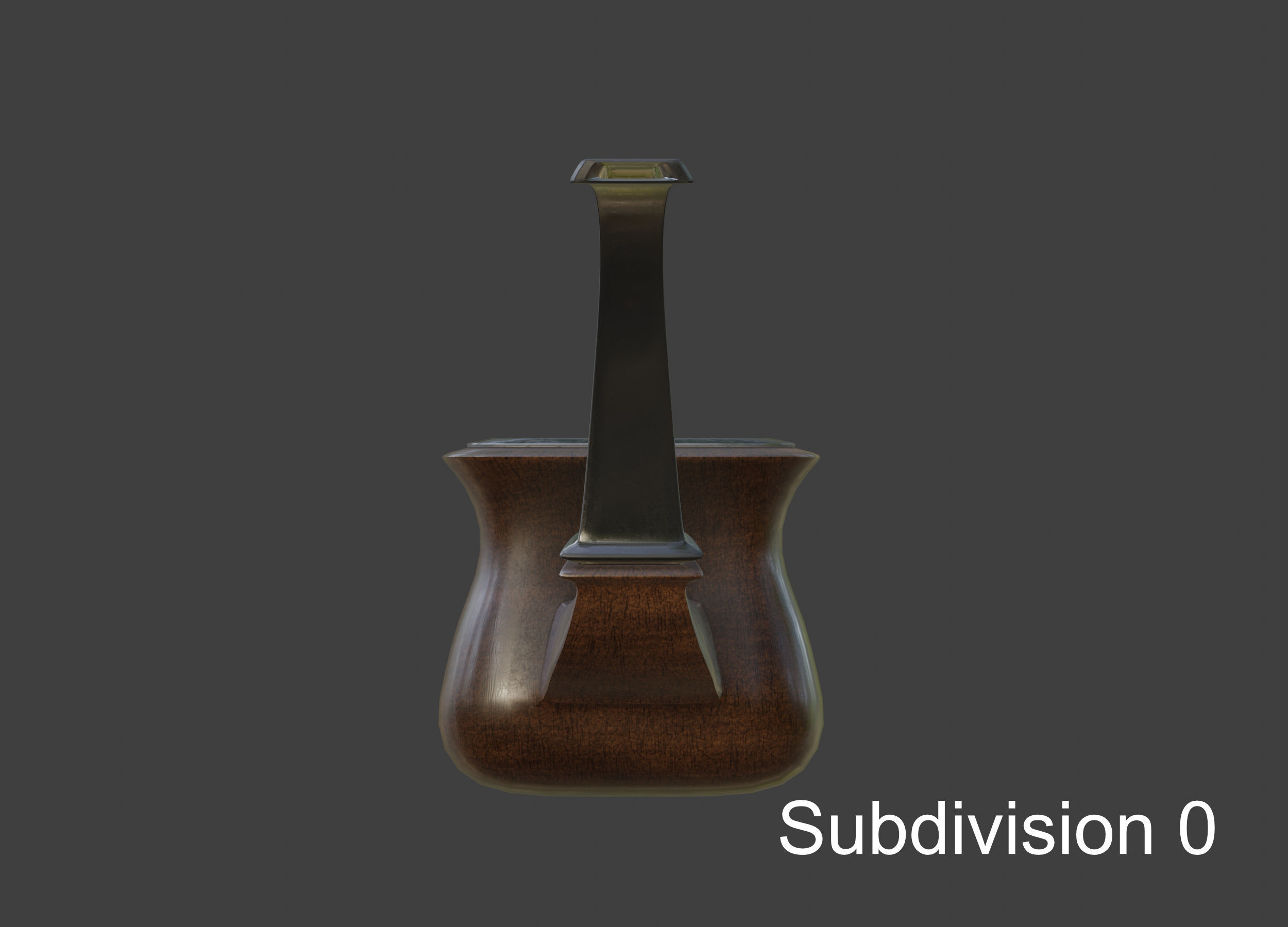 Vintage wooden tobacco pipe smoking 3D model_30