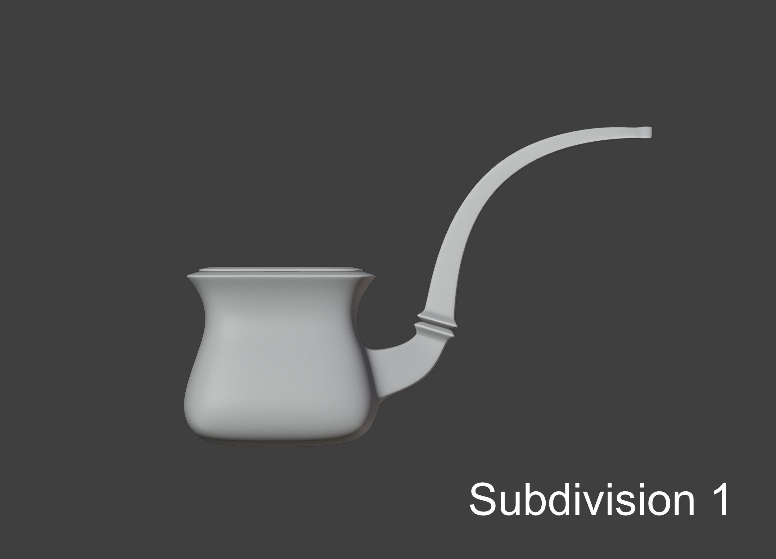 Vintage wooden tobacco pipe smoking 3D model_3