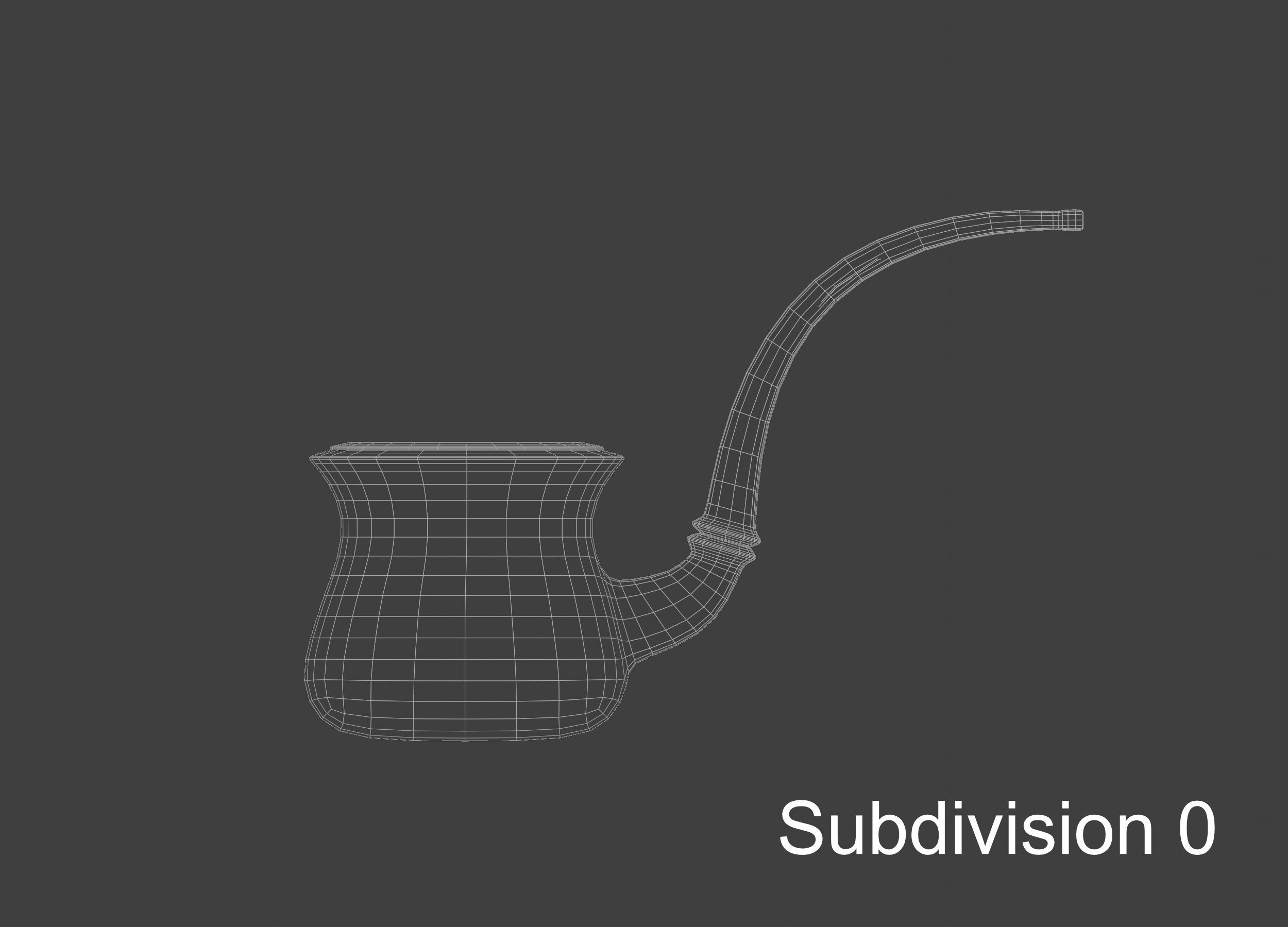 Vintage wooden tobacco pipe smoking 3D model_18