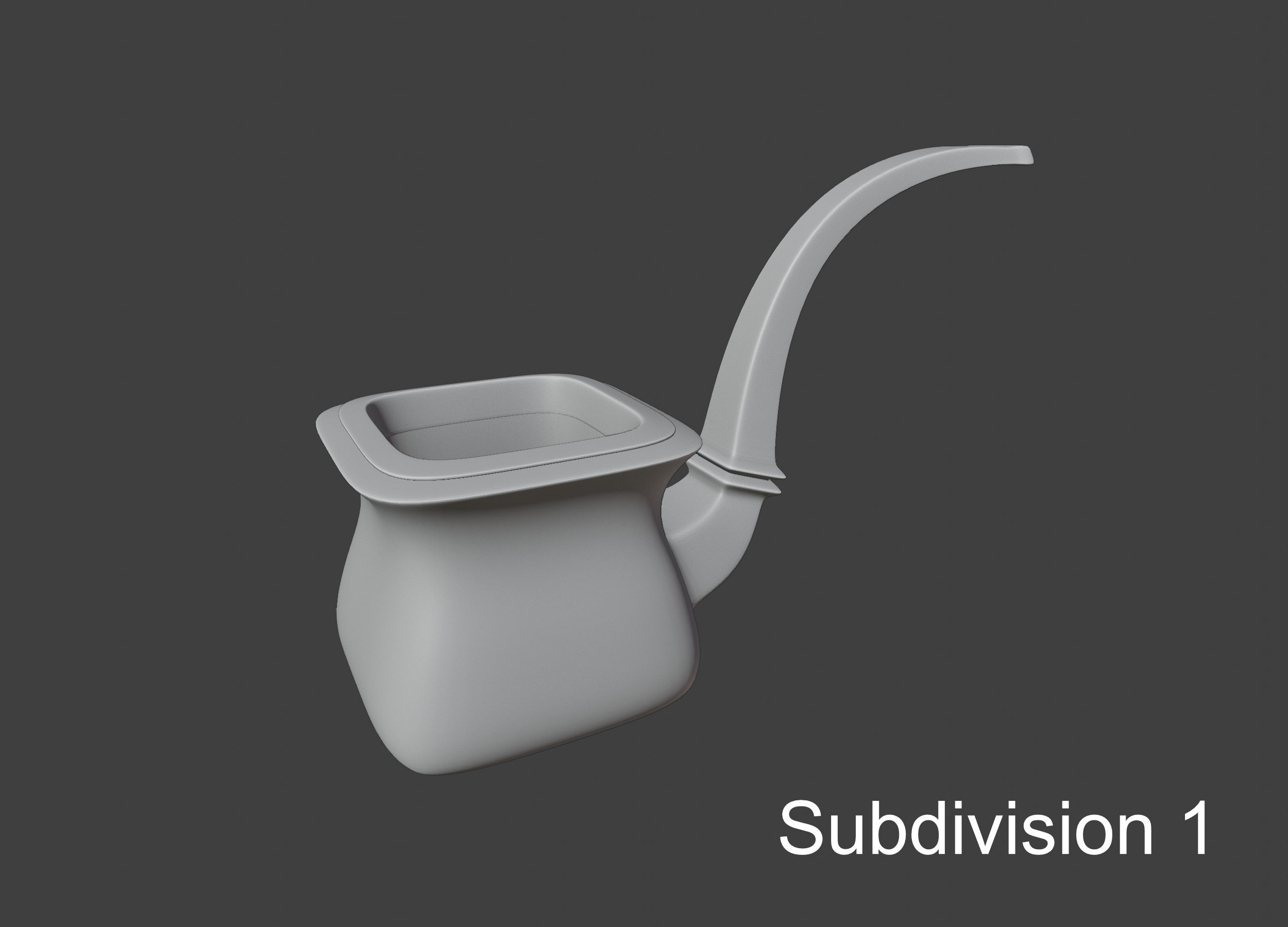 Vintage wooden tobacco pipe smoking 3D model_9