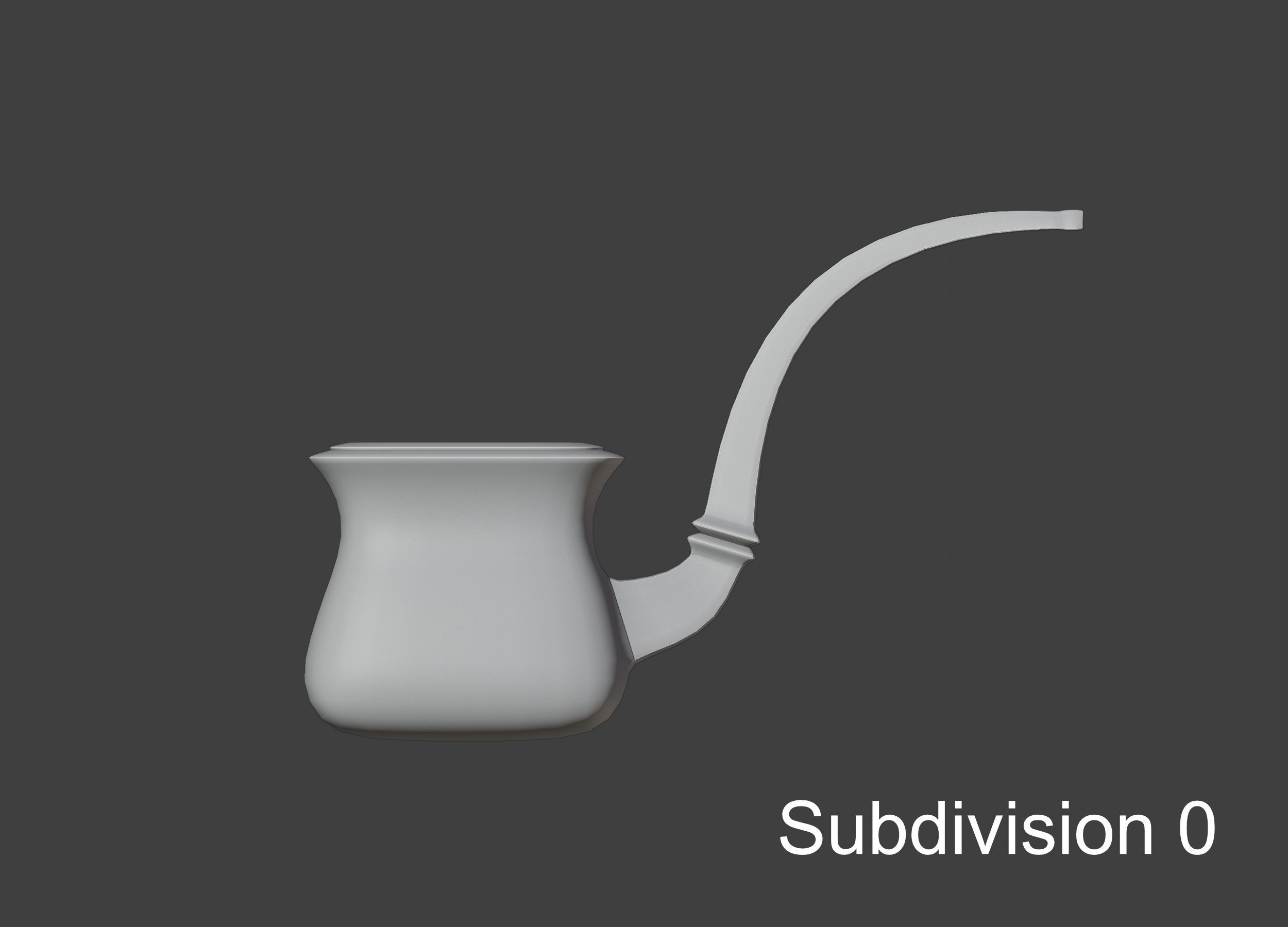 Vintage wooden tobacco pipe smoking 3D model_2