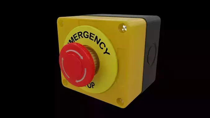 Emergency Stop Button 3D model
