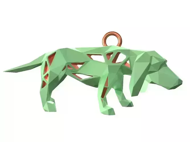 Animal Charm Basset Hound Dog Pose Pendant