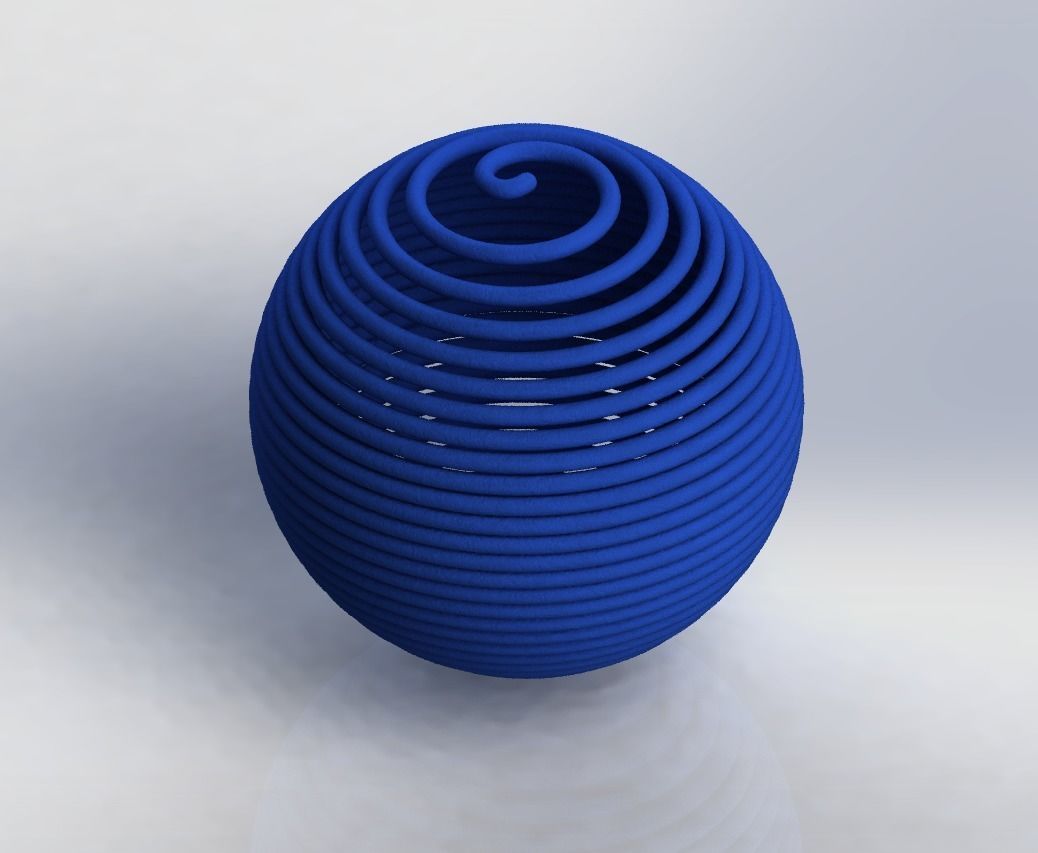 Spring ball 3D print model_2