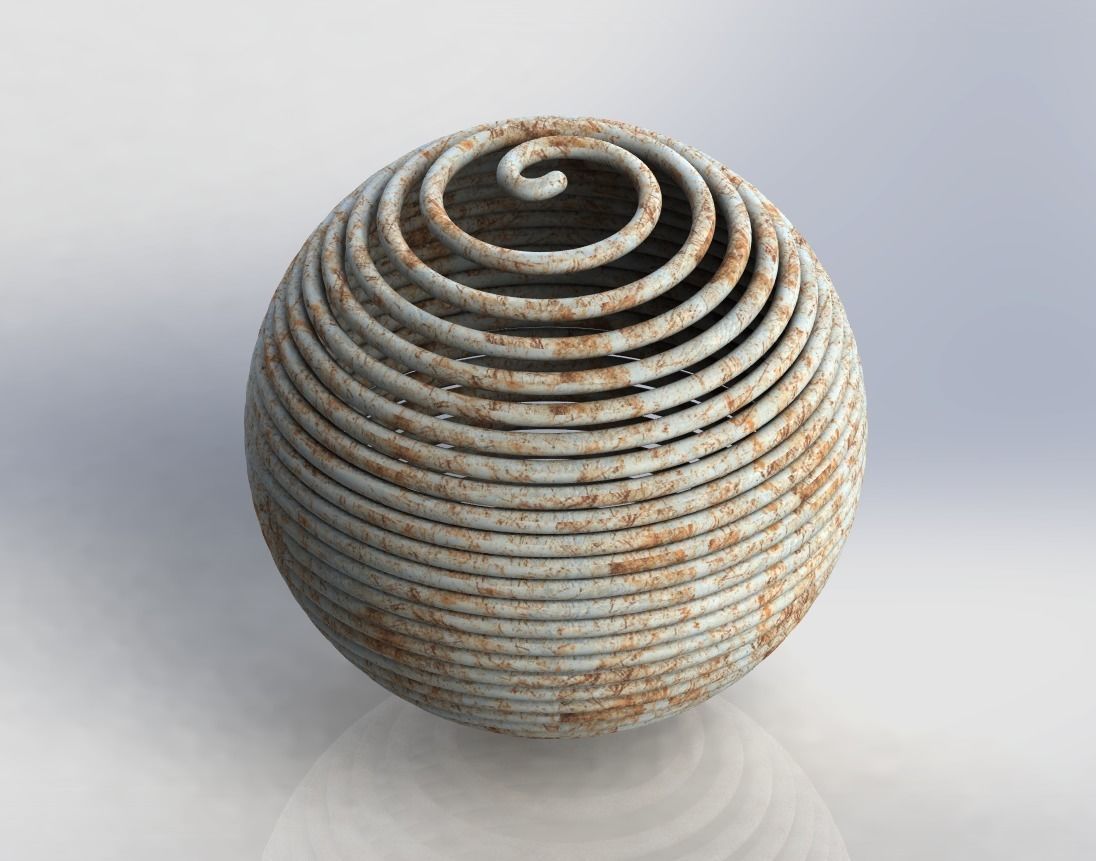 Spring ball 3D print model_3