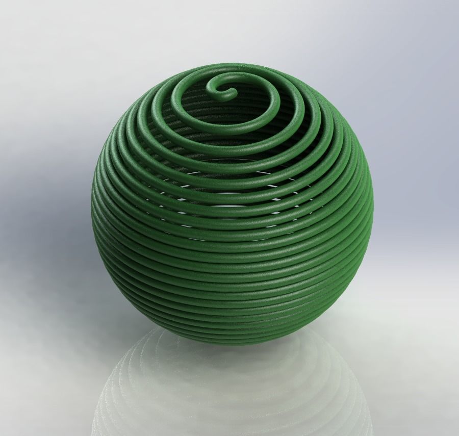 Spring ball 3D print model_1