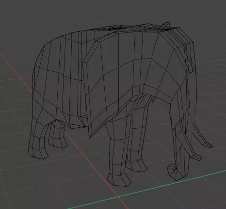 elephant origami Low-poly 3D model_0