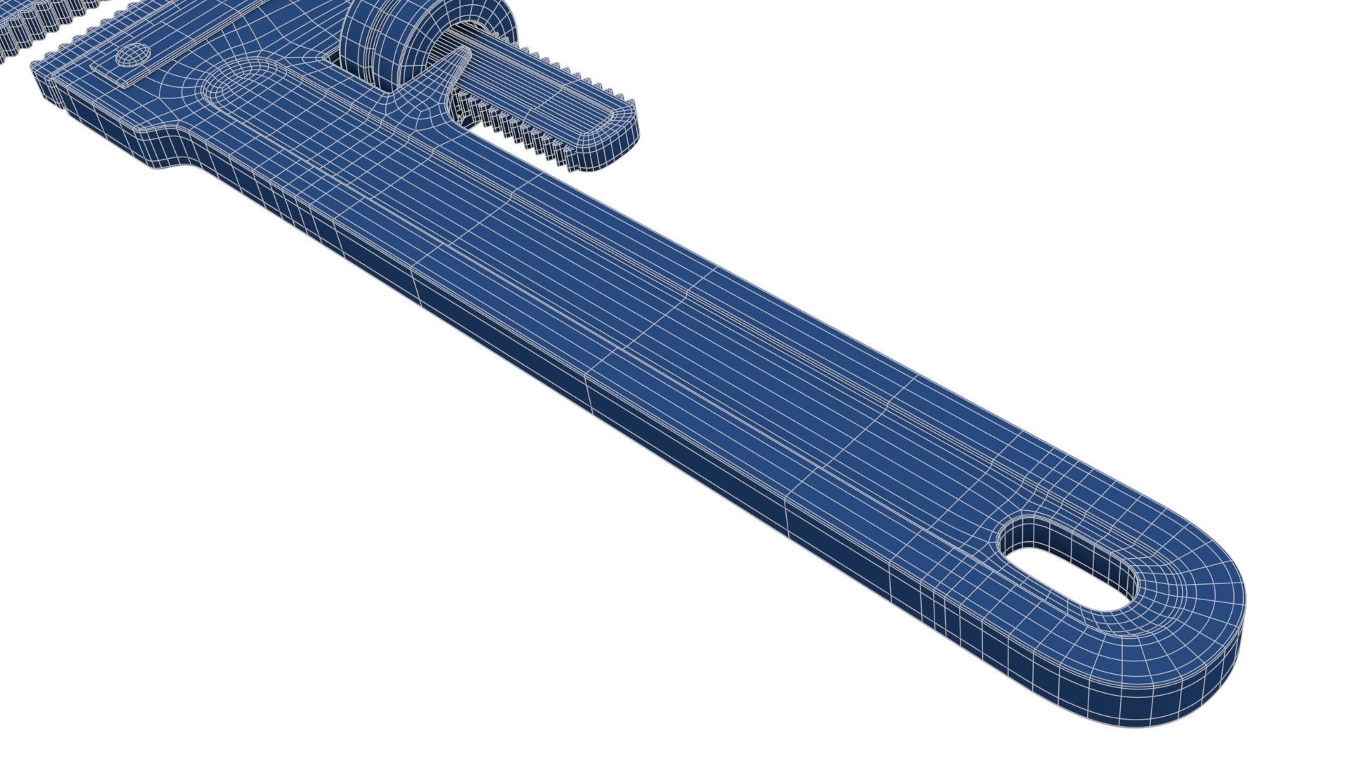 Adjustable Wrench Low-poly 3D model_29