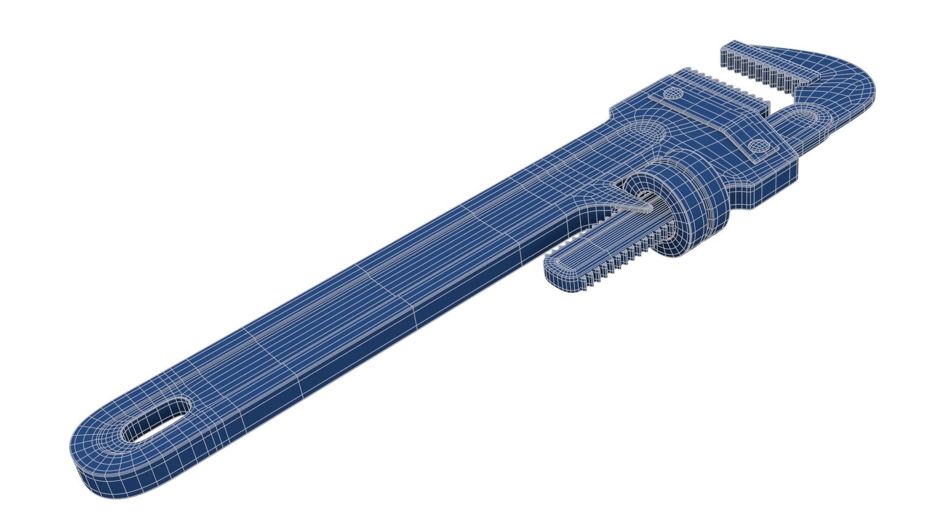 Adjustable Wrench Low-poly 3D model_23