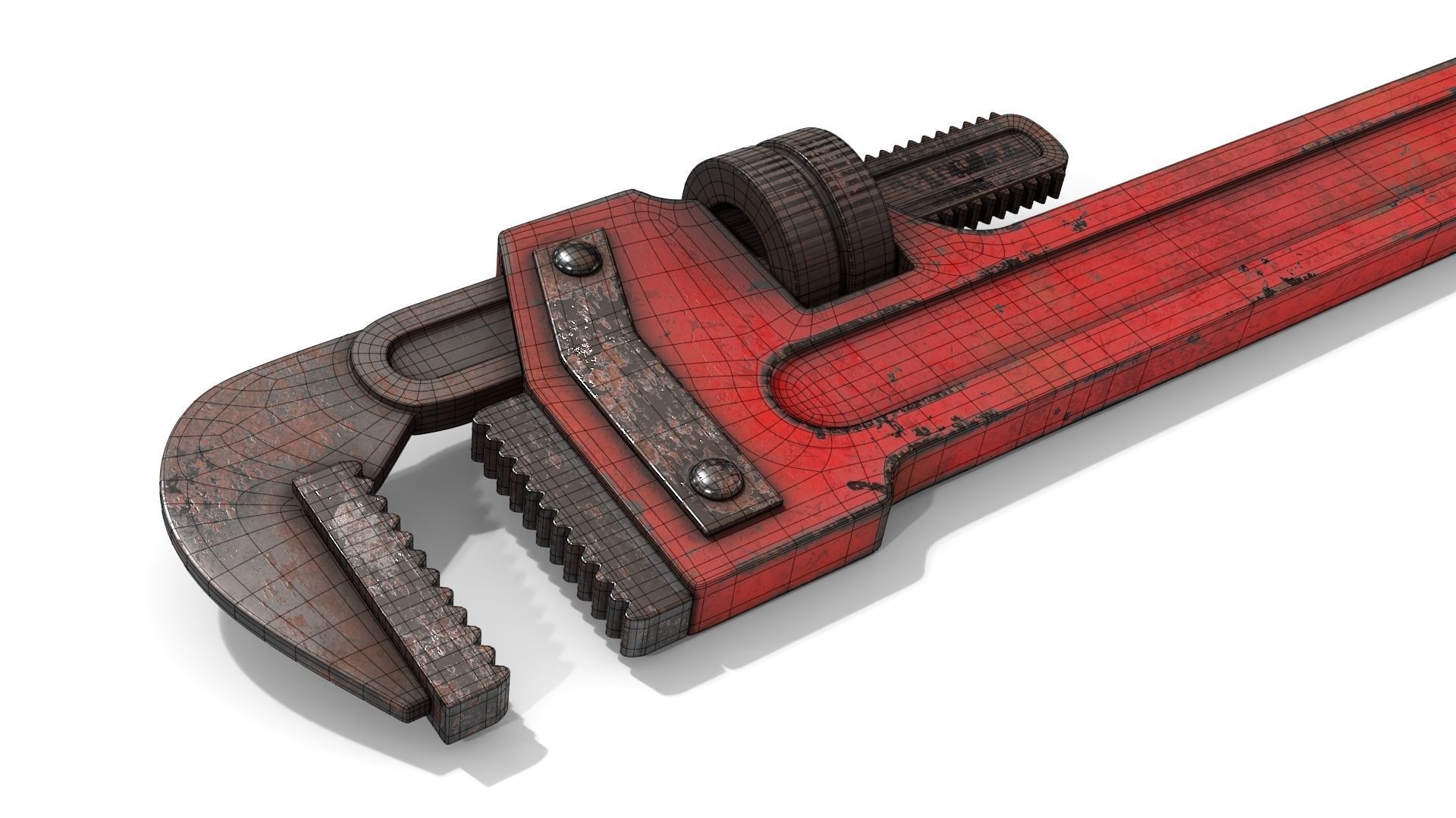 Adjustable Wrench Low-poly 3D model_18