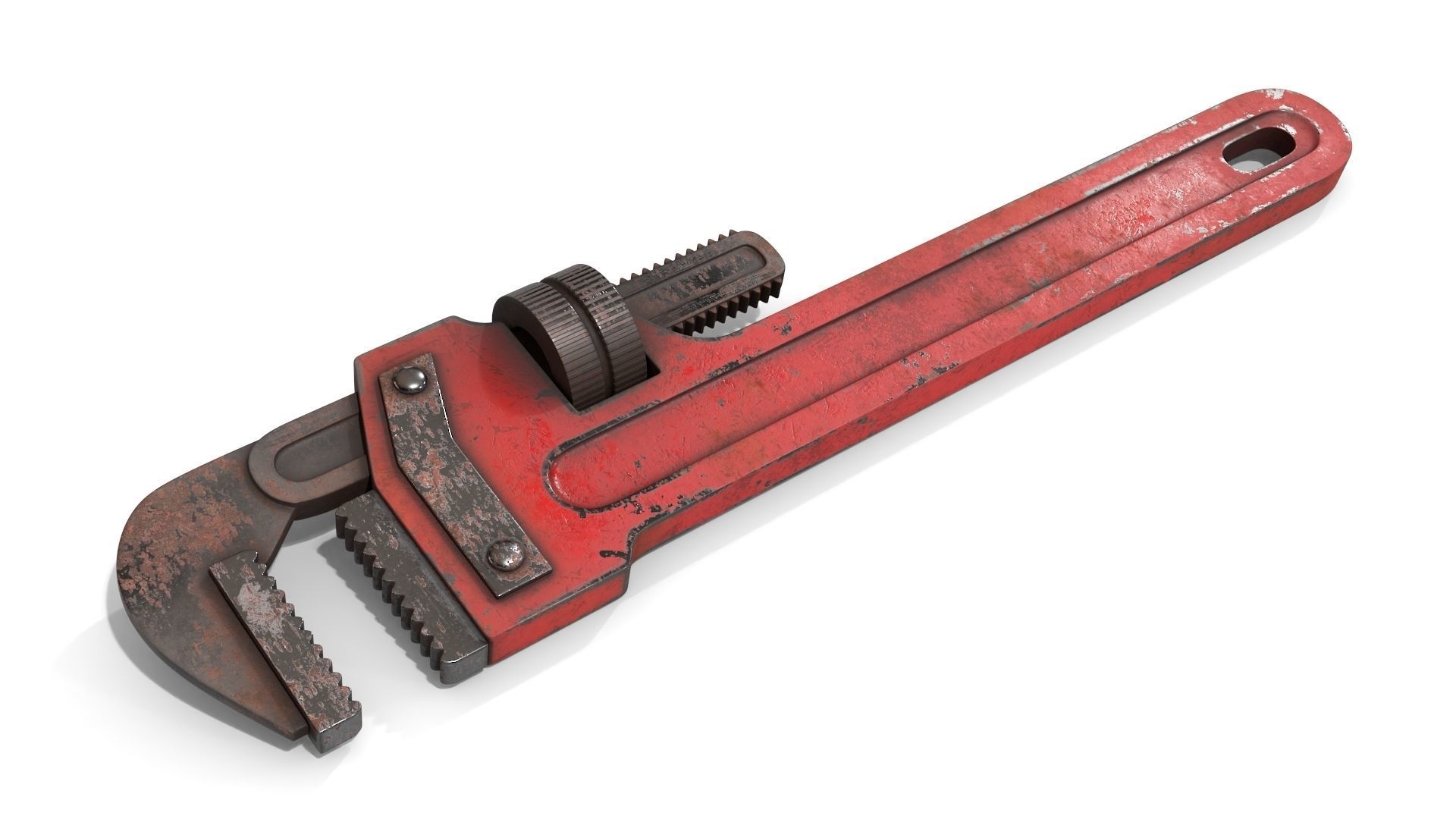 Adjustable Wrench Low-poly 3D model_2