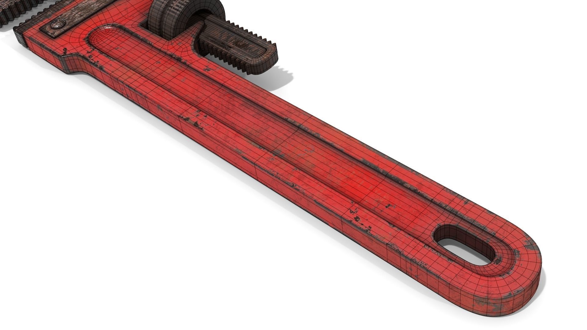 Adjustable Wrench Low-poly 3D model_19