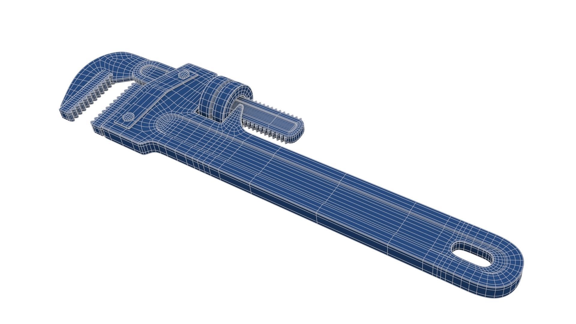 Adjustable Wrench Low-poly 3D model_20