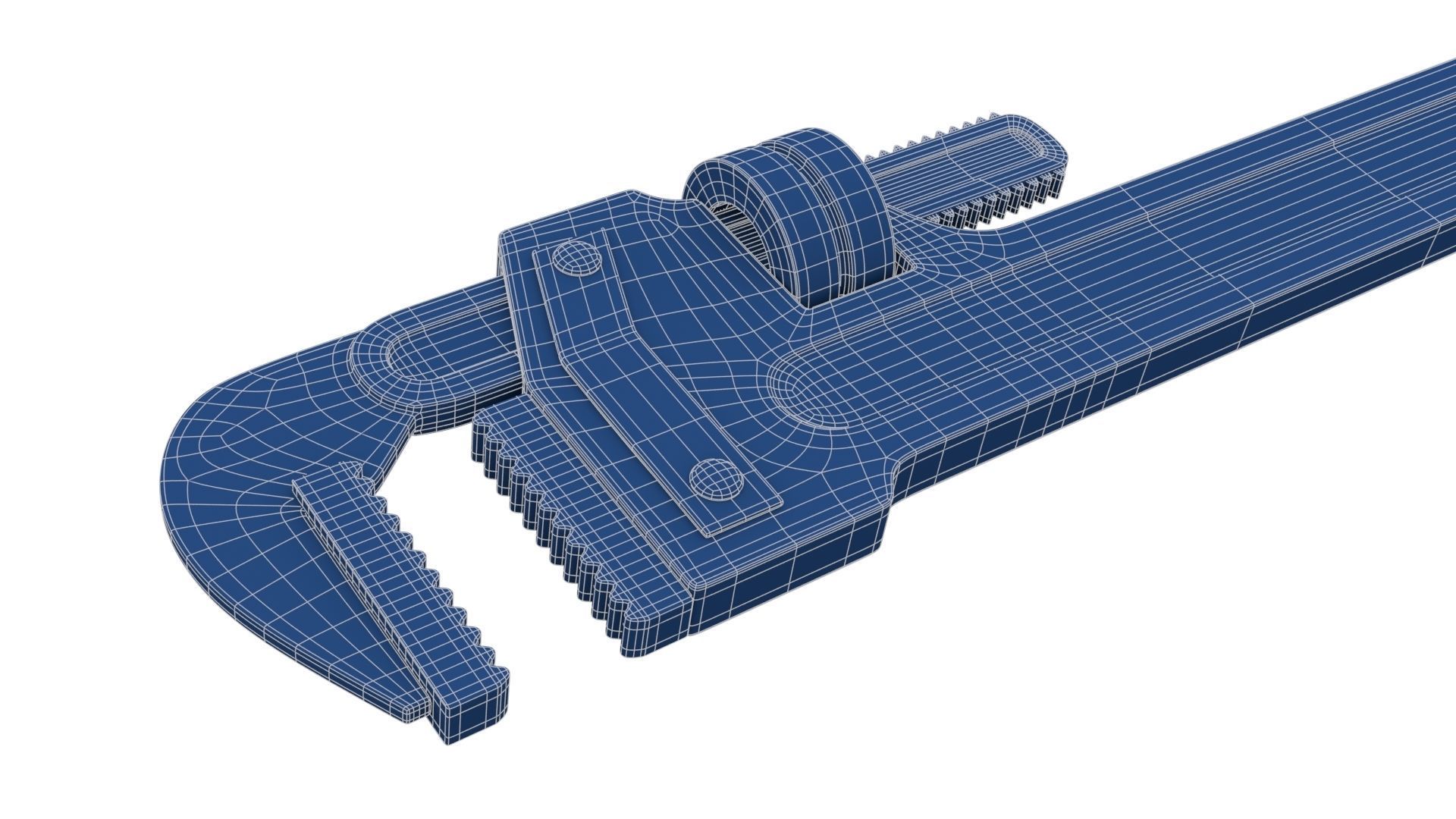 Adjustable Wrench Low-poly 3D model_28