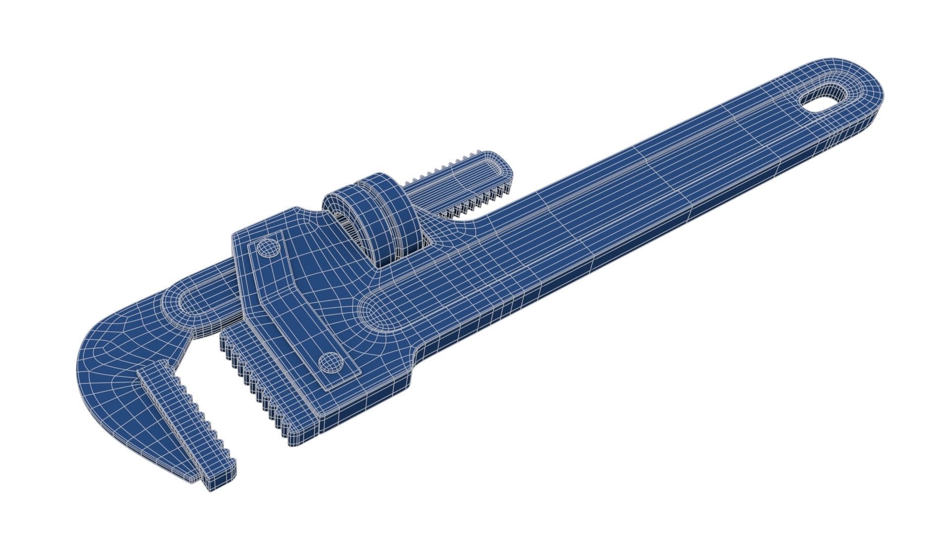 Adjustable Wrench Low-poly 3D model_22