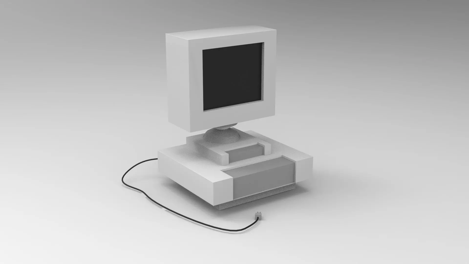 Lowpoly Computer monitor Low-poly 3D model_0