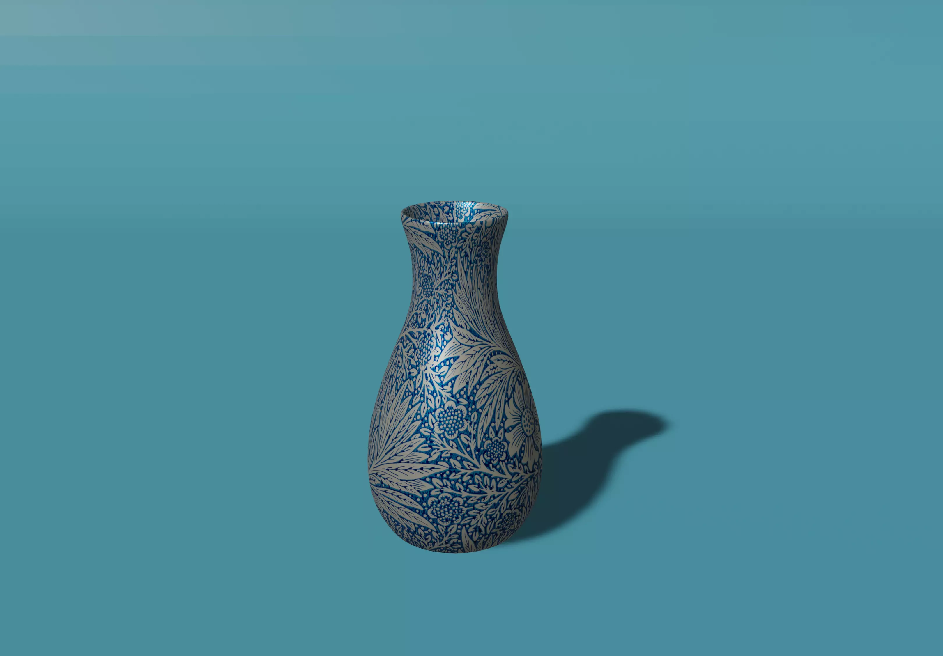  ceramic vase Low-poly 3D model_0