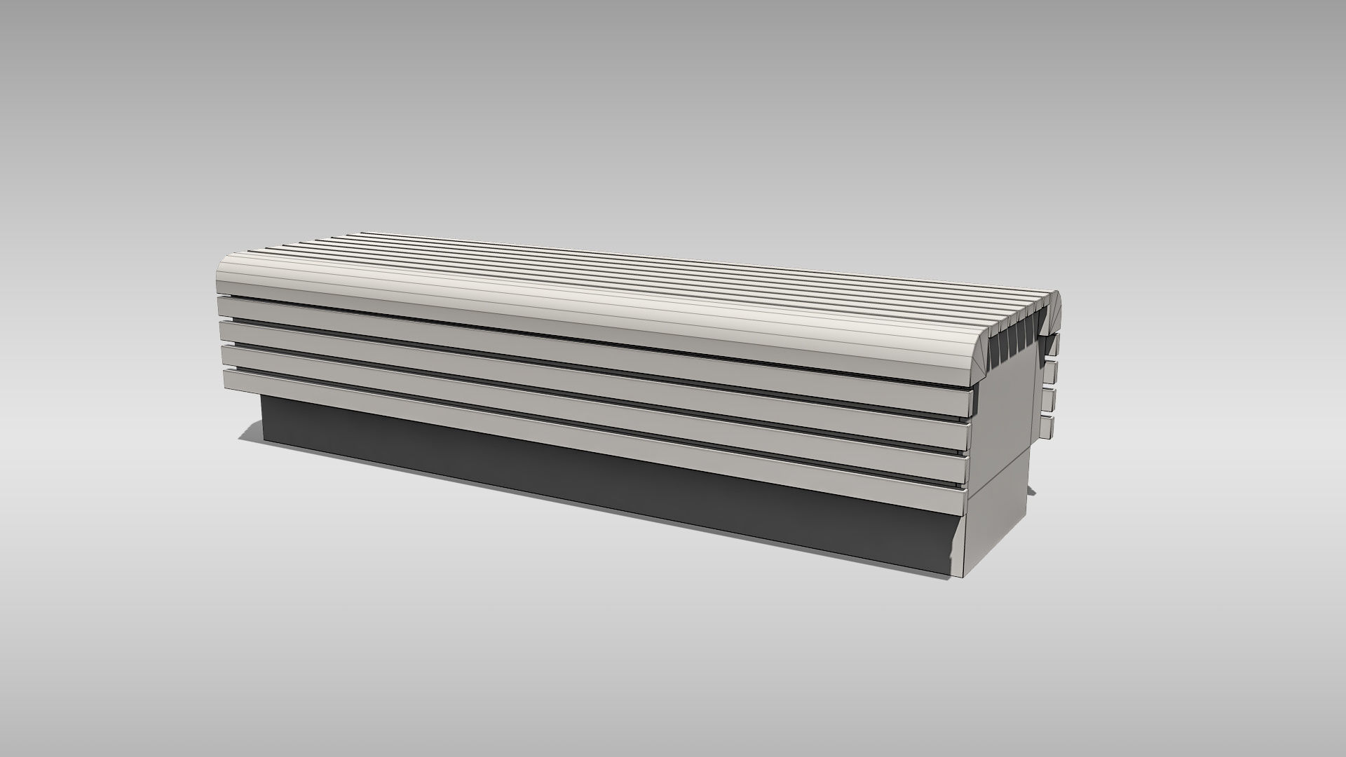 Park Bench 01 Low-poly 3D model_8