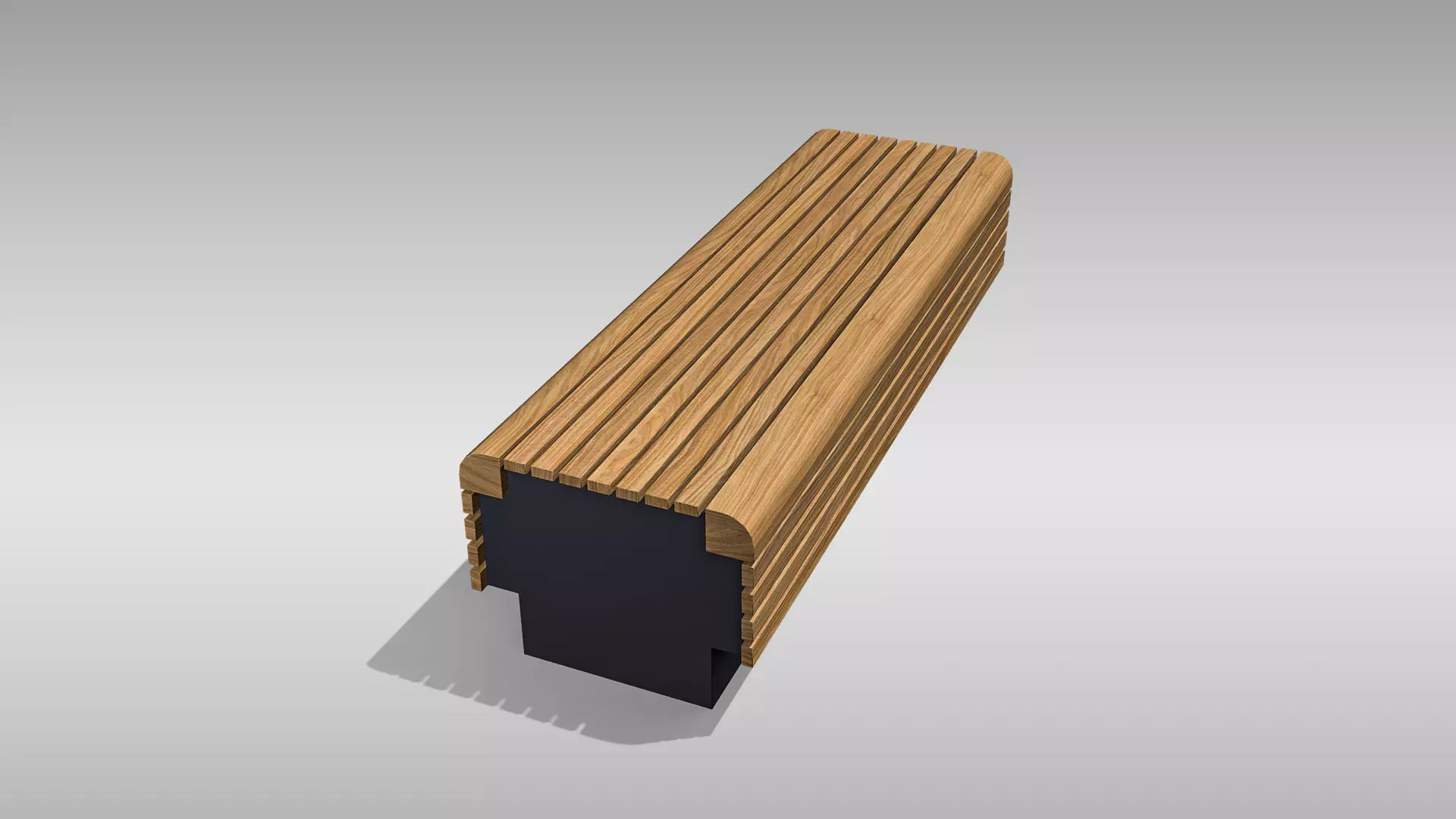 Park Bench 01 Low-poly 3D model_0