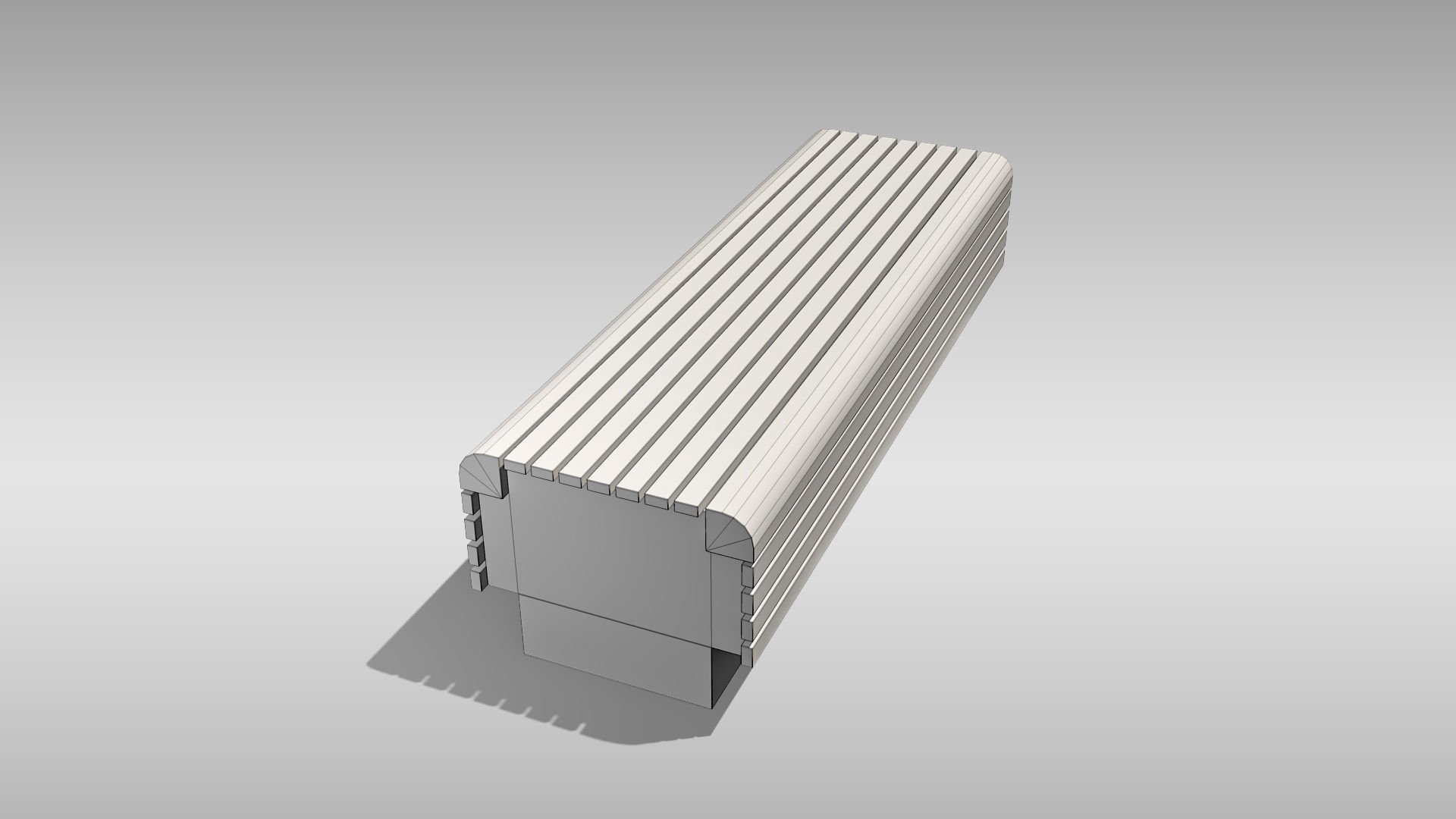 Park Bench 01 Low-poly 3D model_7