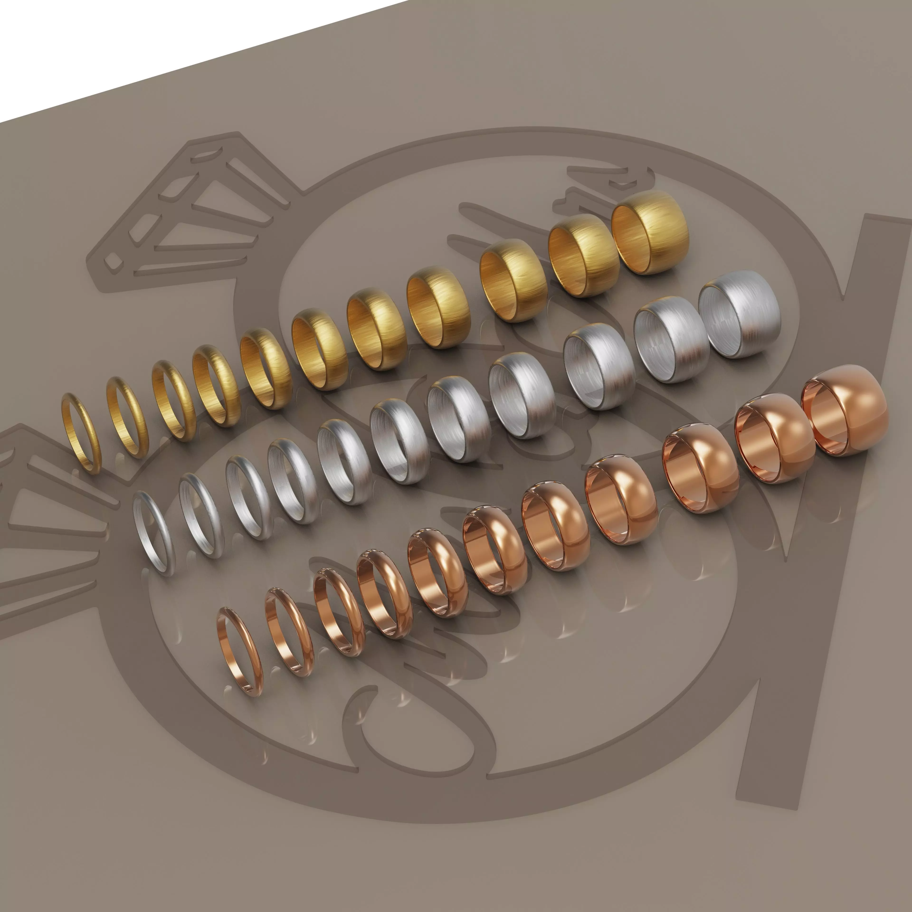 Simple wedding ring 3D print model_0