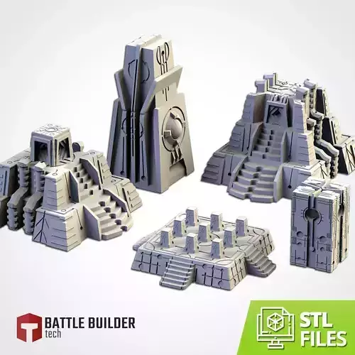 XENO PYRAMIDS 3D print model