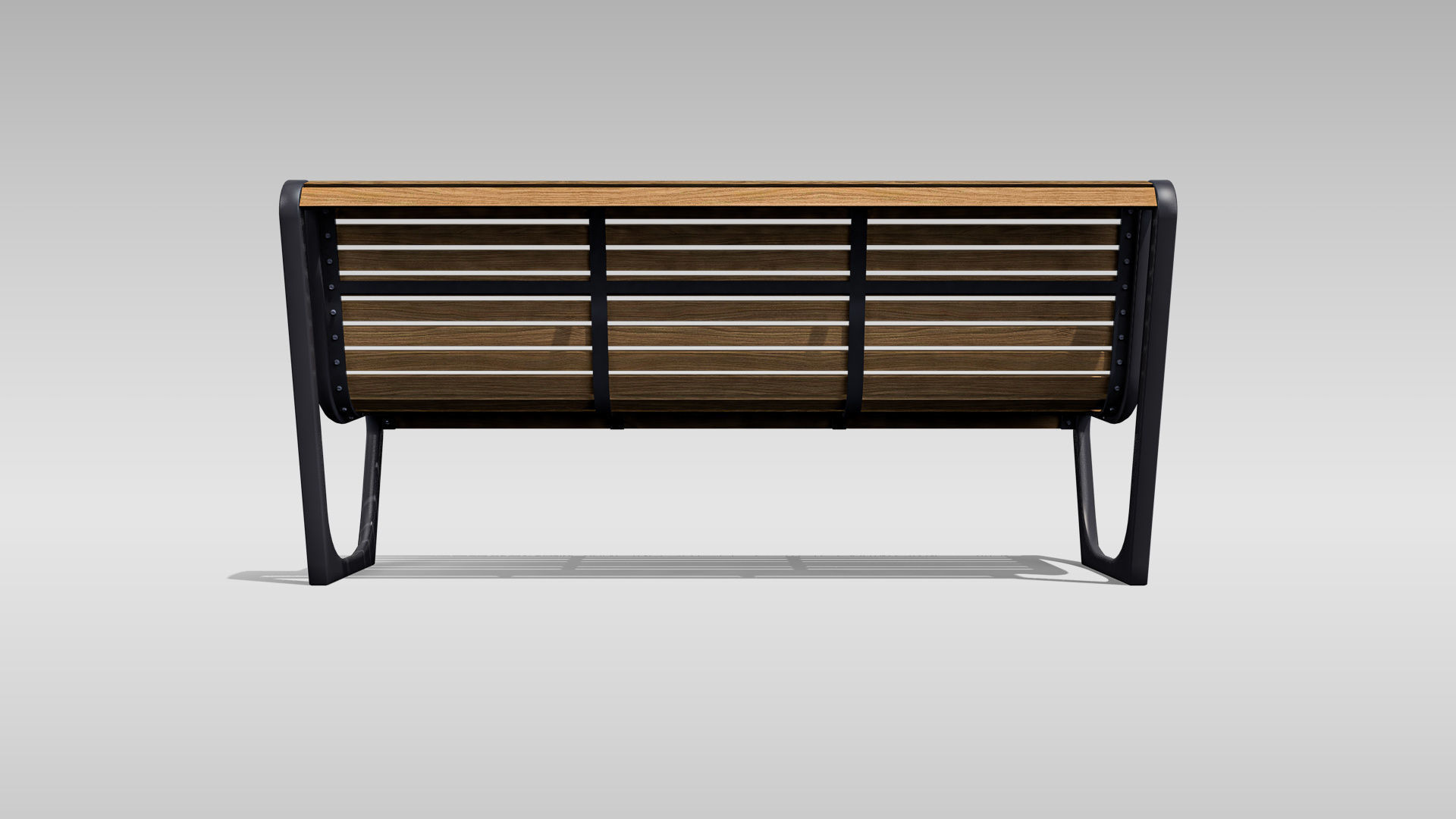 Park Bench 03 Low-poly 3D model_9