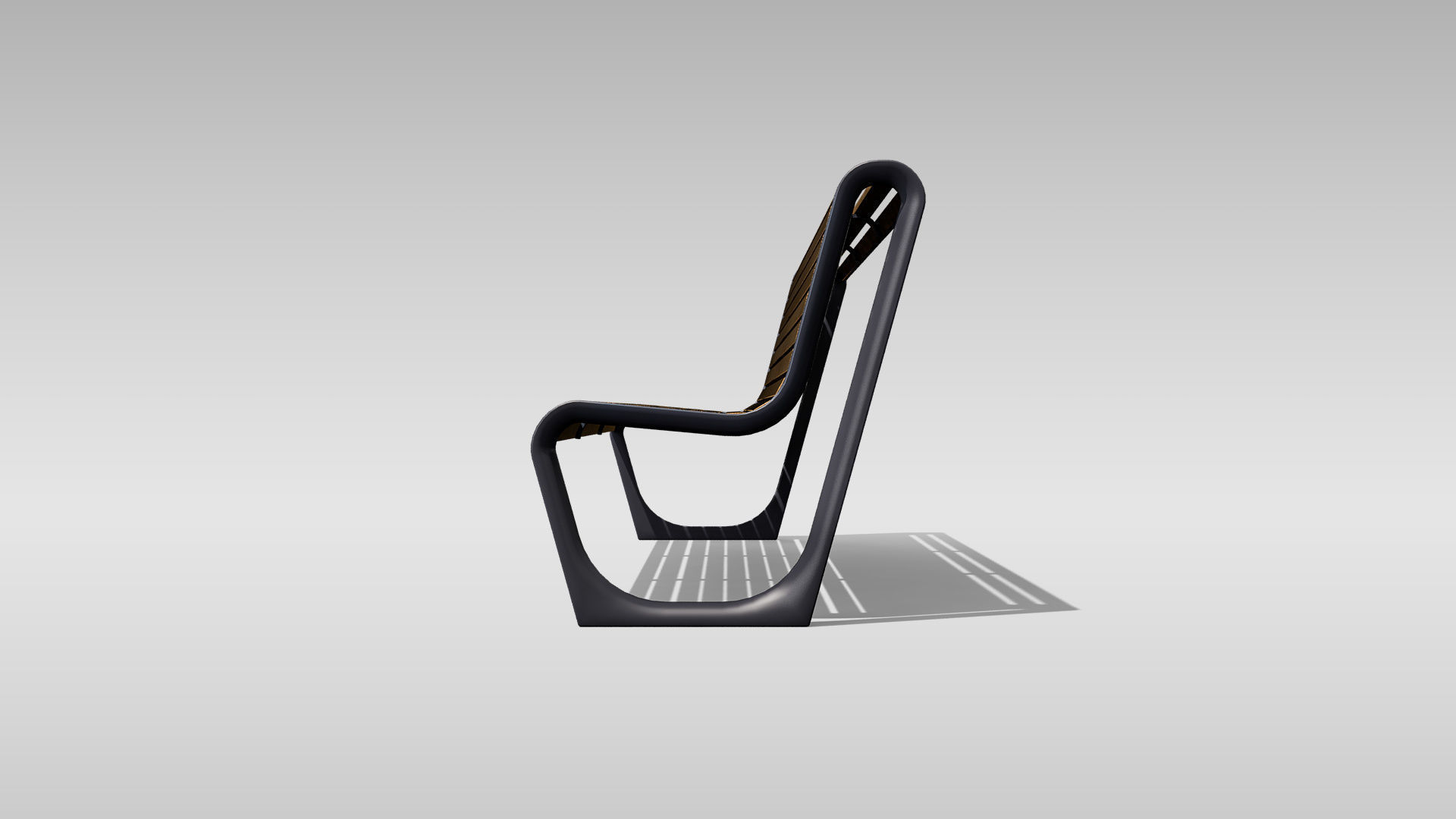 Park Bench 03 Low-poly 3D model_5