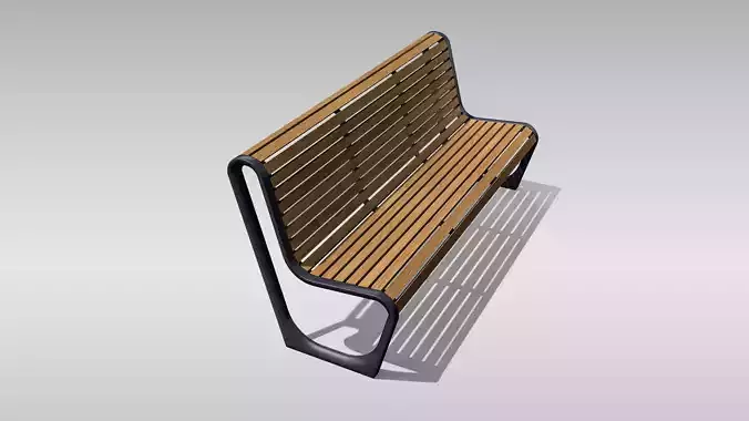 Park Bench 03 Low-poly 3D model