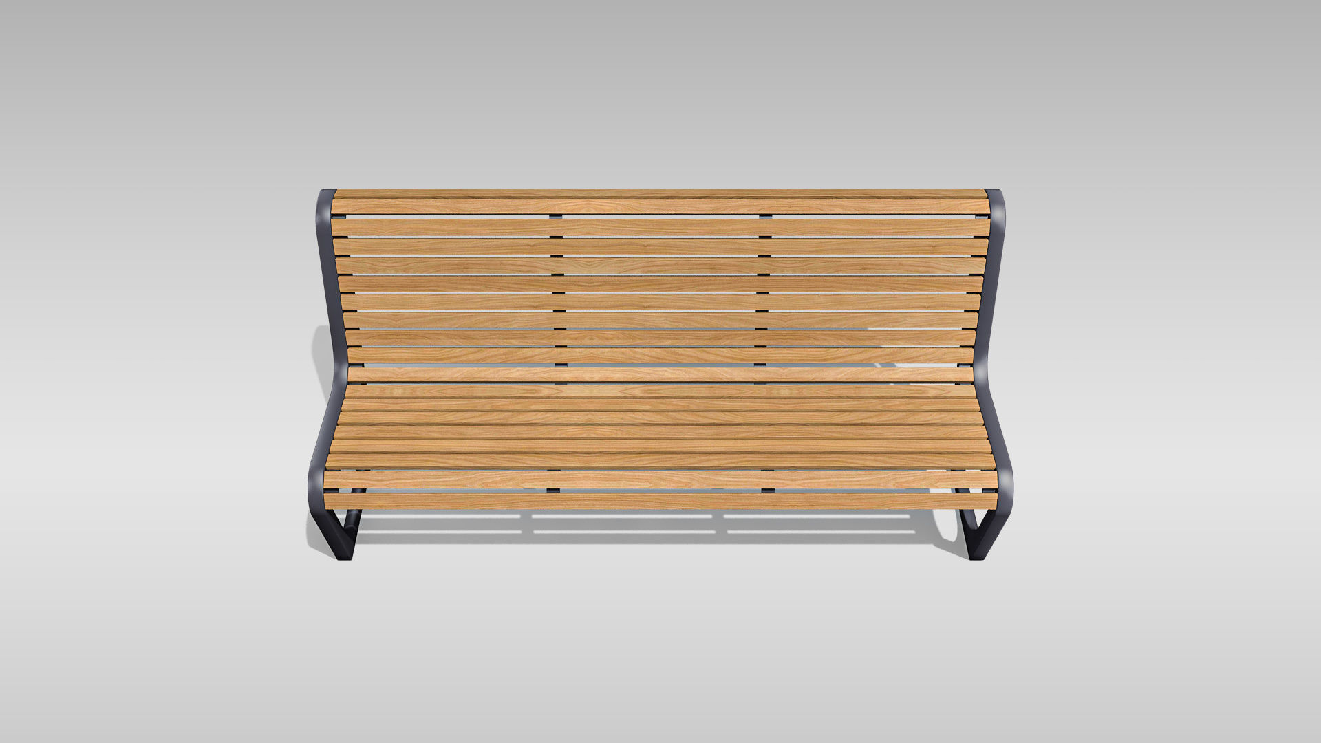 Park Bench 03 Low-poly 3D model_7