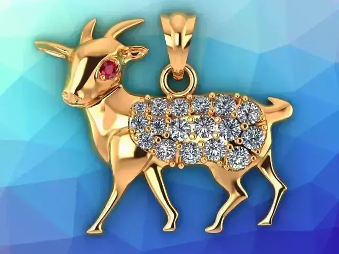 Goat pendant - N3675 3D print model