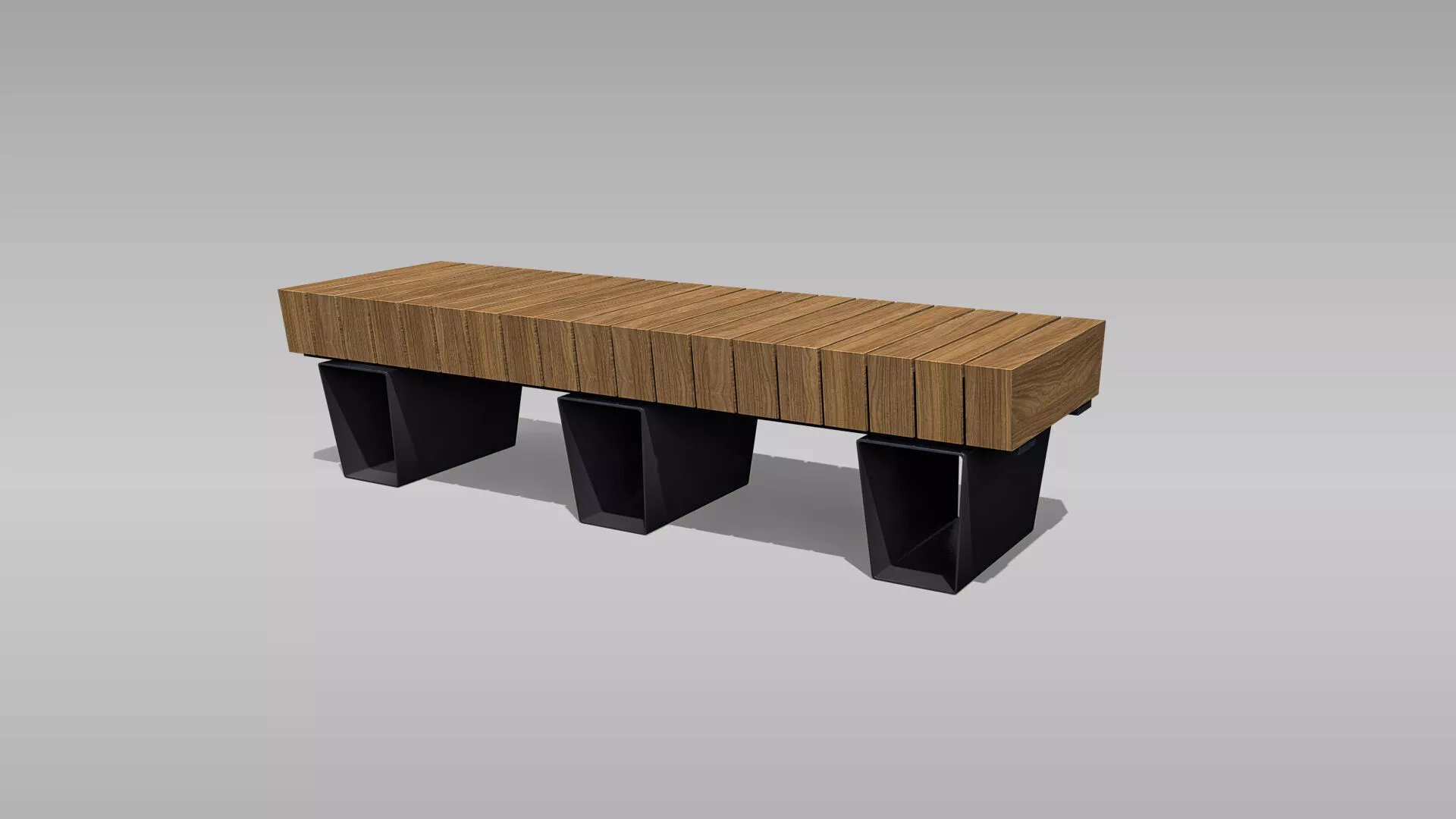 Park Bench 06 Low-poly 3D model