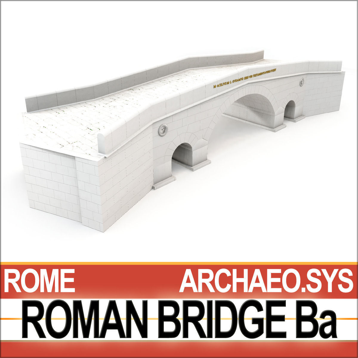Roman Bridge Ba 3D model_2