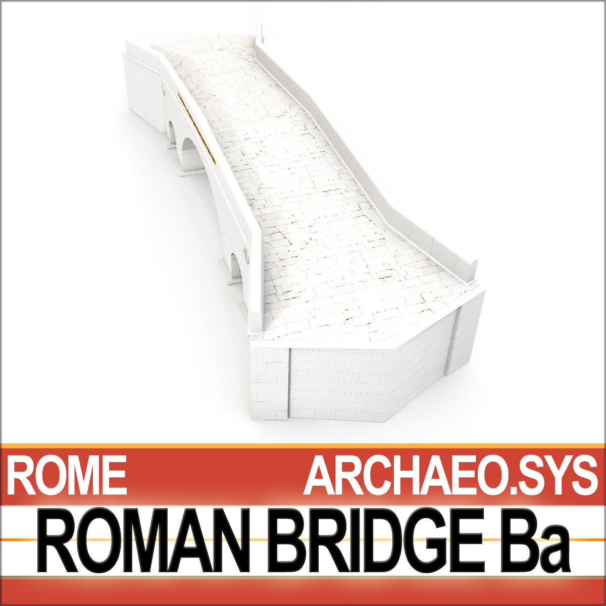 Roman Bridge Ba 3D model_3