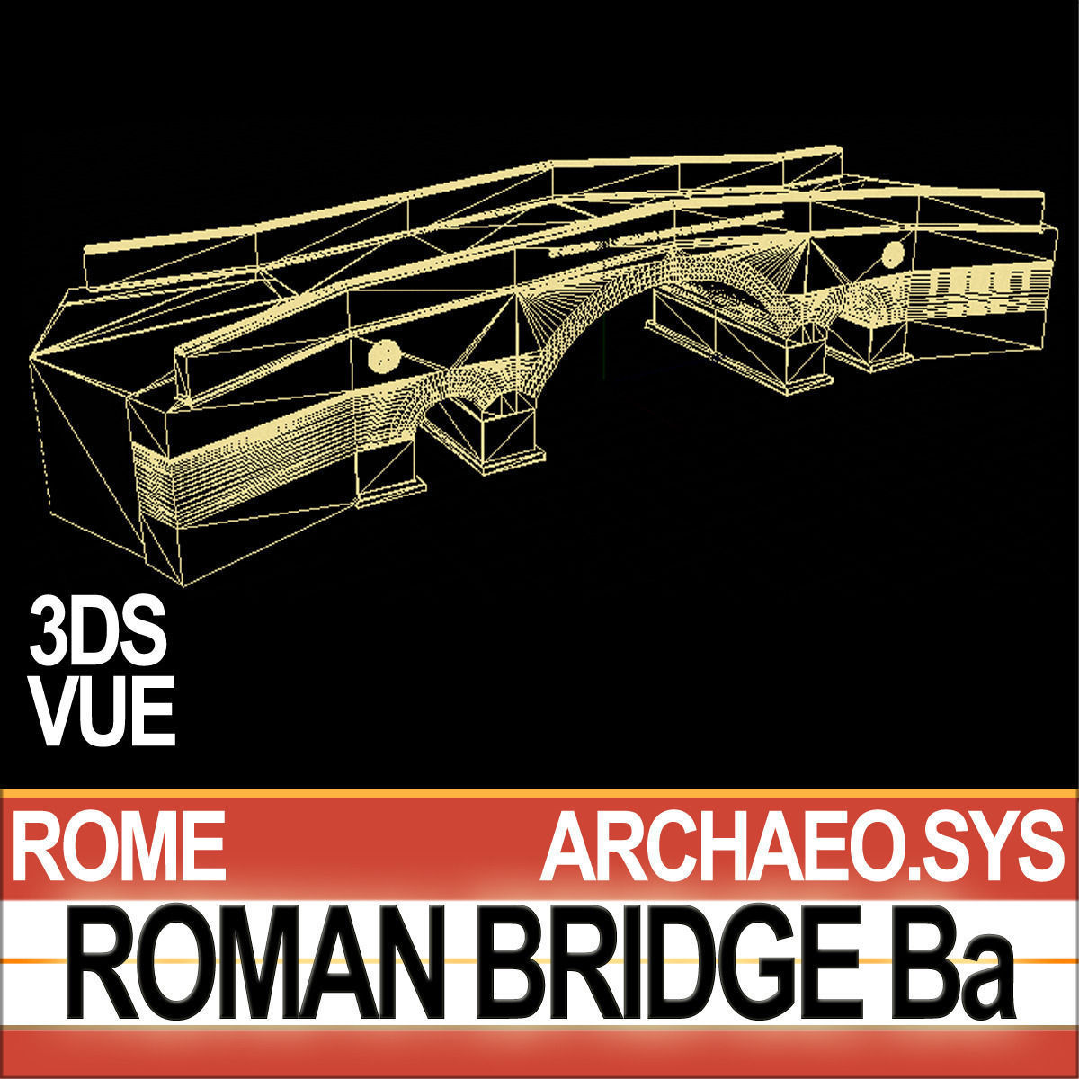 Roman Bridge Ba 3D model_5