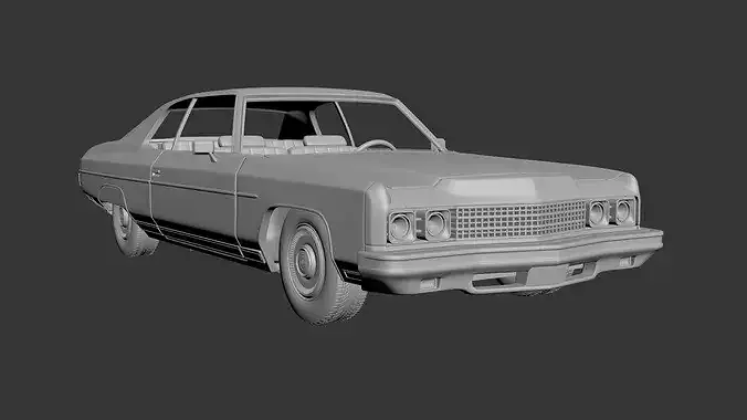 Chevrolet Caprice 1973 3D print model 7