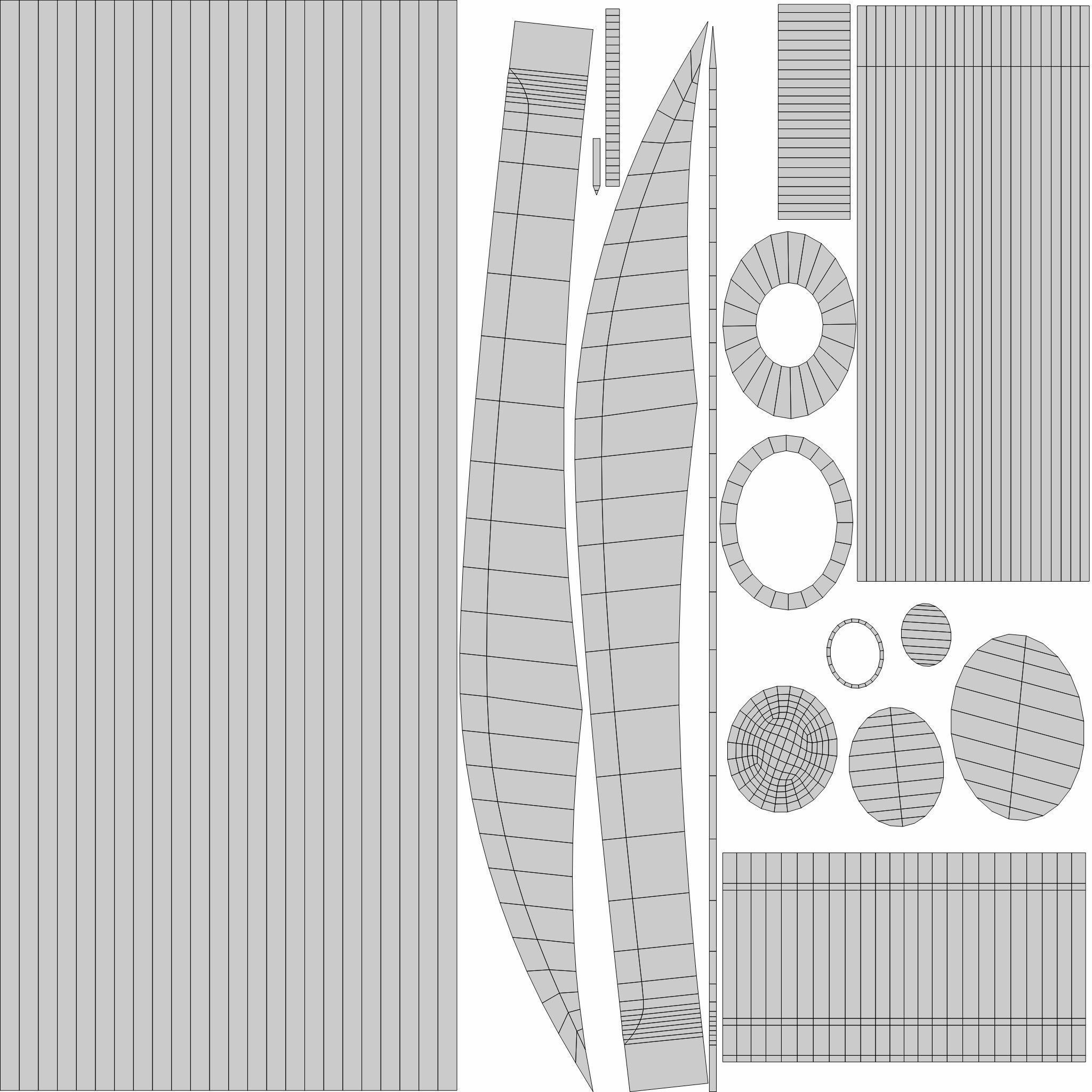 Naginata japanese samurai sword Low-poly 3D model_6