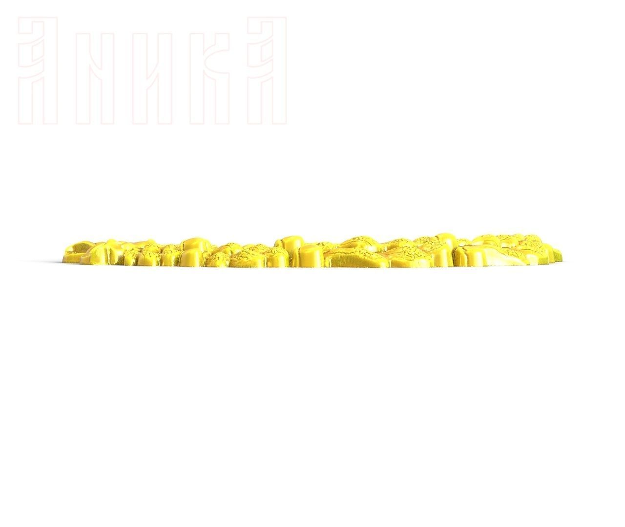 Laurel and oak wreath 3D print model_3