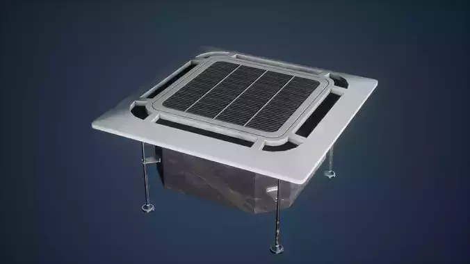 Vent Game Ready solar powered air conditioner Low-poly 3D model