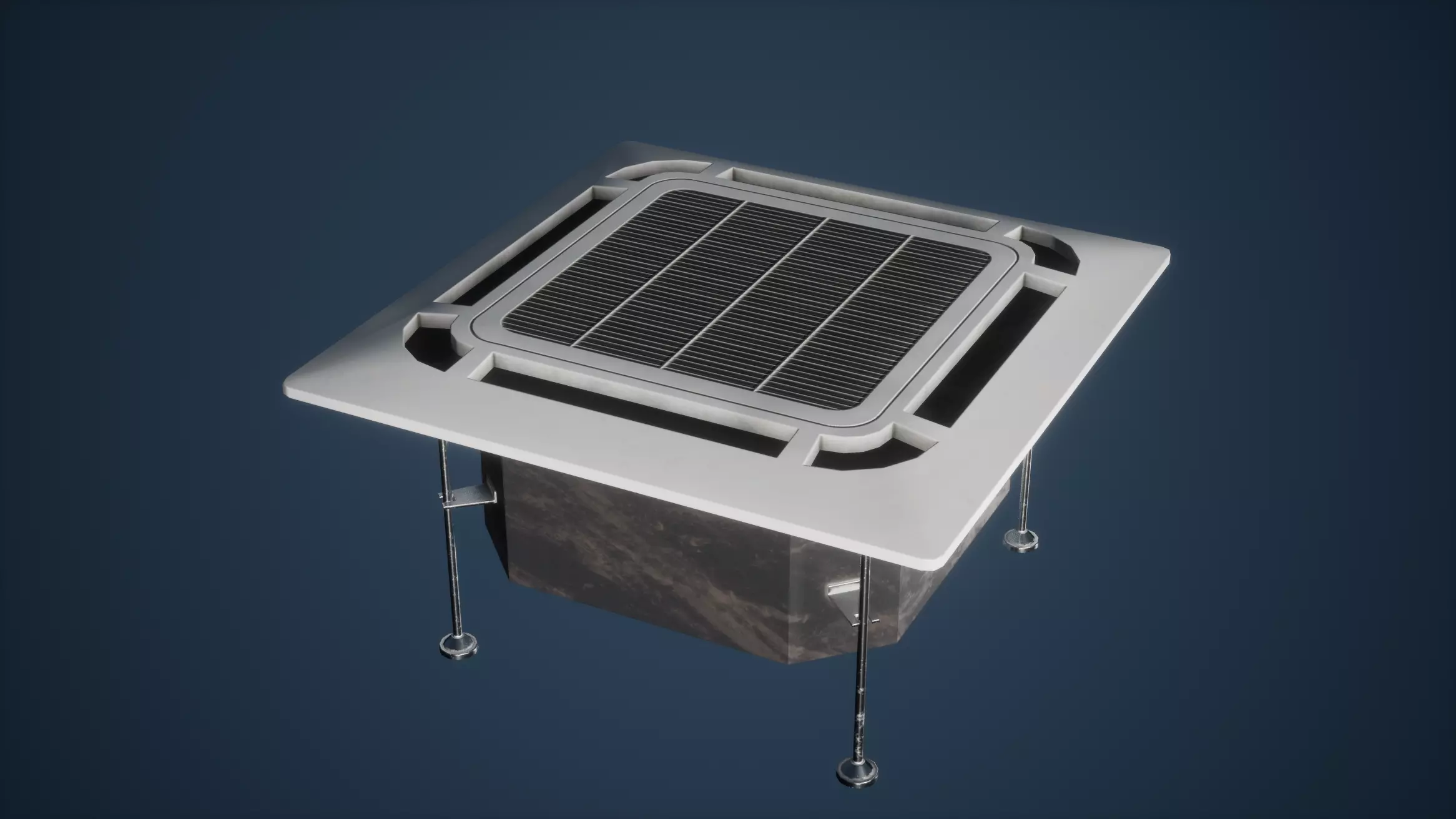 Vent Game Ready solar powered air conditioner Low-poly 3D model
