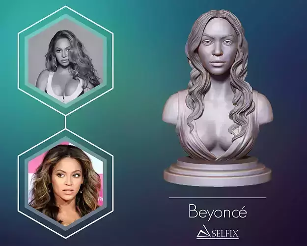 Beyonce portrait sculpture