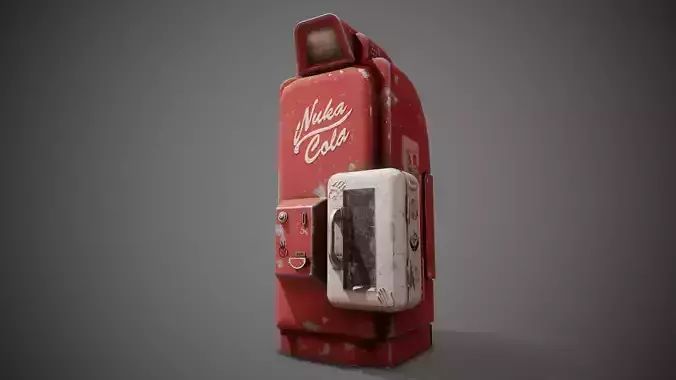  Fallout - Nuka Cola Vending Machine Low-poly 3D model