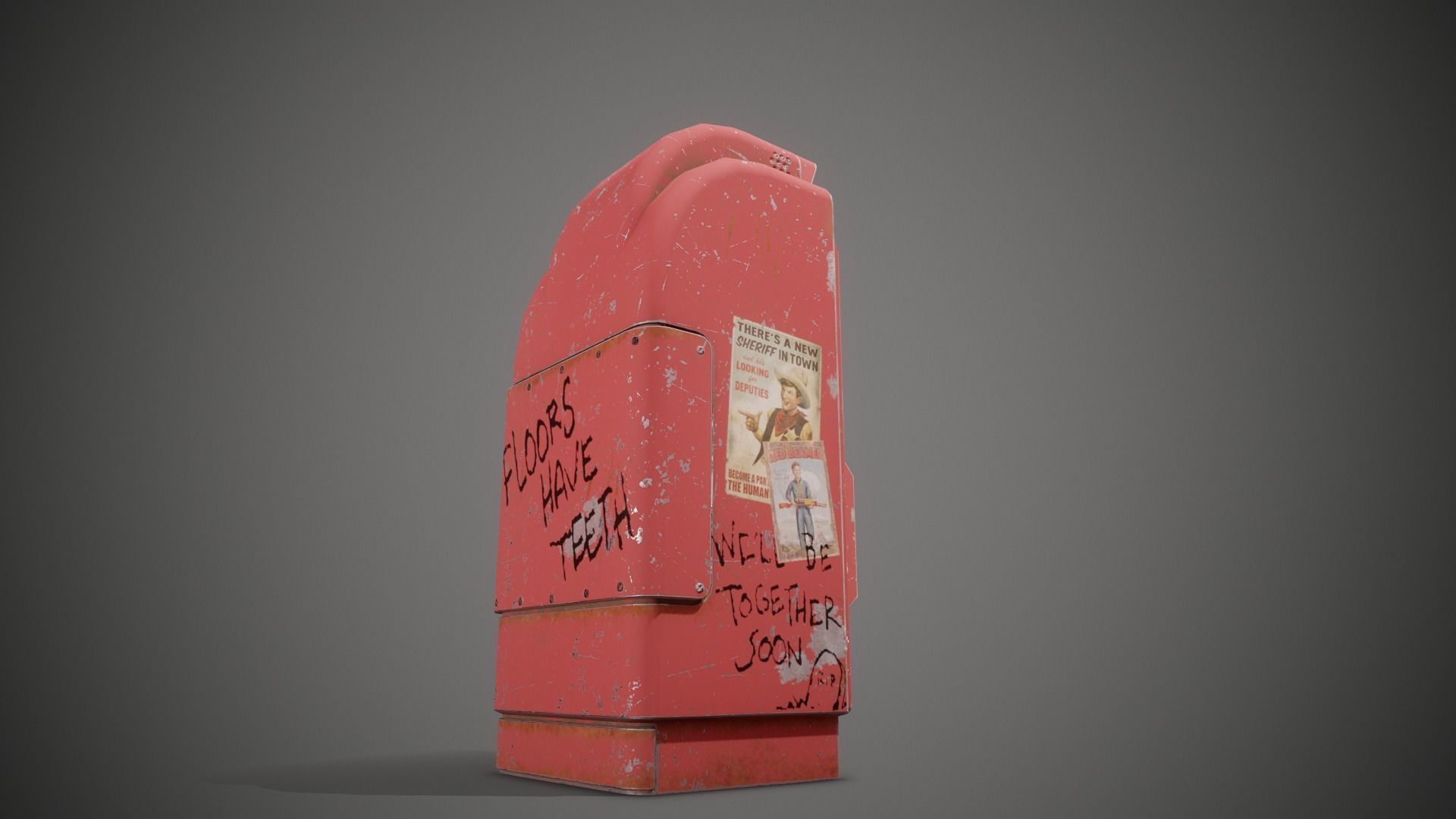  Fallout - Nuka Cola Vending Machine Low-poly 3D model_6