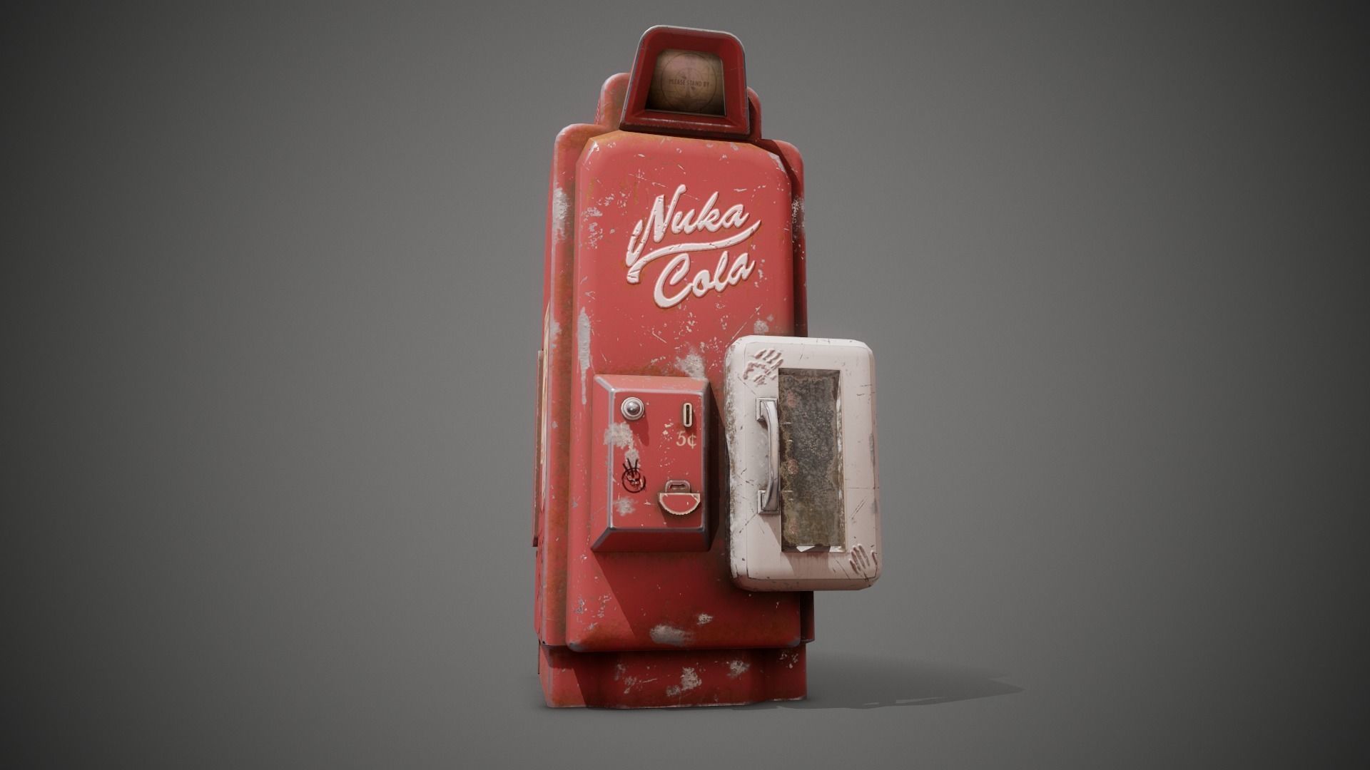  Fallout - Nuka Cola Vending Machine Low-poly 3D model_4