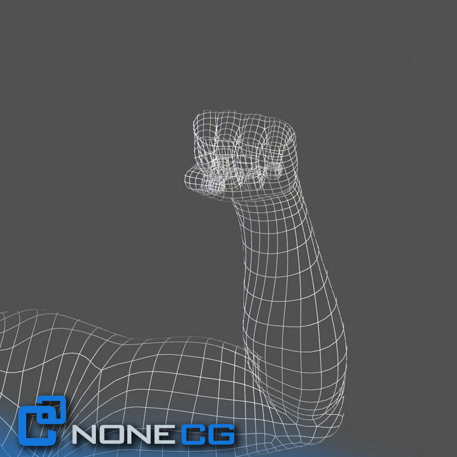 Adult Male Arms and Hands Rigged 3D model_10